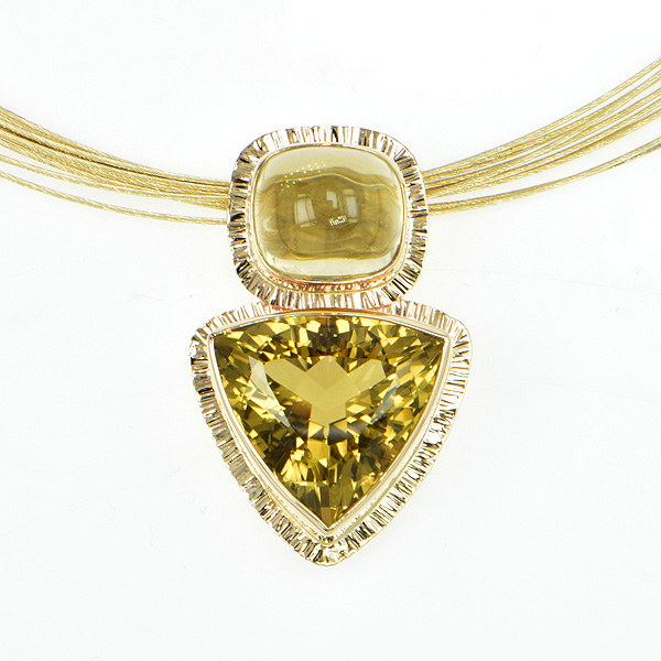 Lemon Citrine Pendant | Baksa Studio Art Jewelry